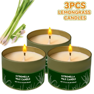 Velas Doradas de  Citronela - Hierba de Limón en Lata x3